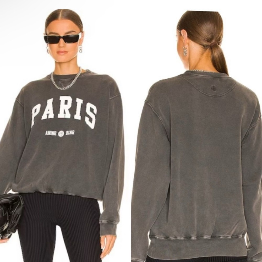 Anine Bing Ramona Sweatshirt University Paris - Medium